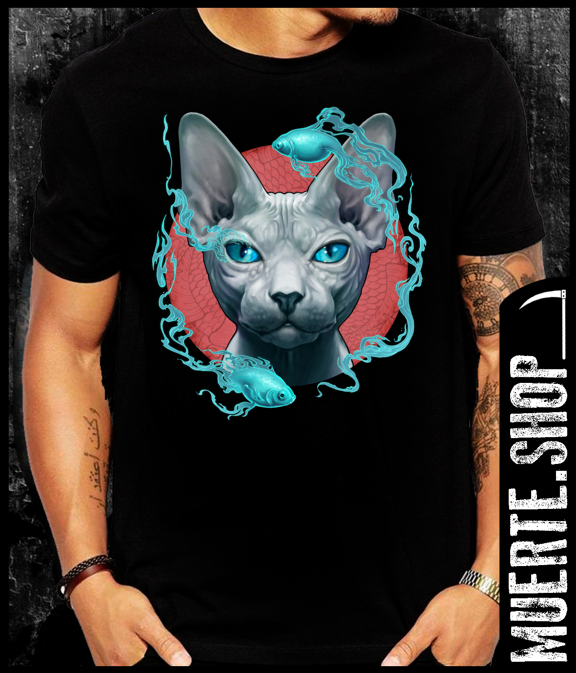 Черна тениска SPHYNX N FISHES Черна тениска SPHYNX N FISHES
